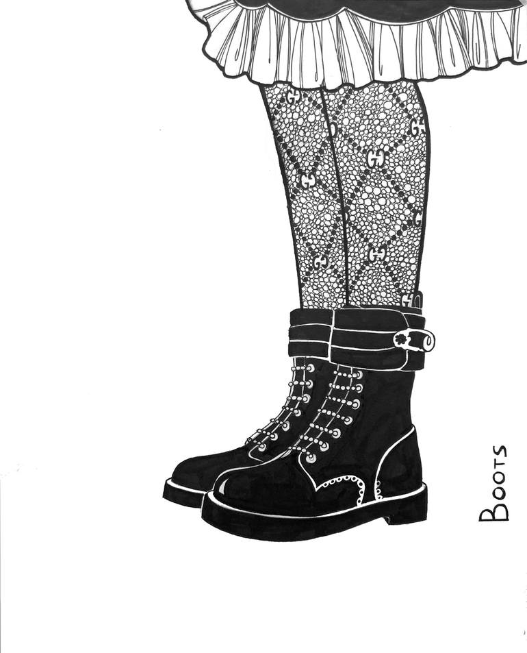 Print of Black & White Body Drawings by Veronika Teslitskaia