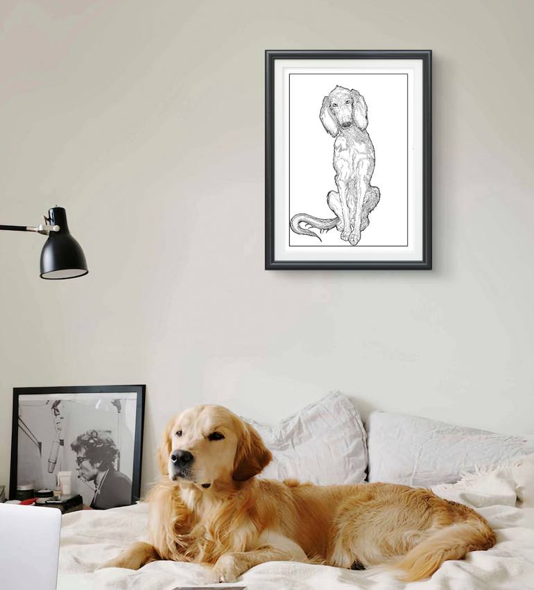 Original Art Nouveau Animal Drawing by Veronika Teslitskaia