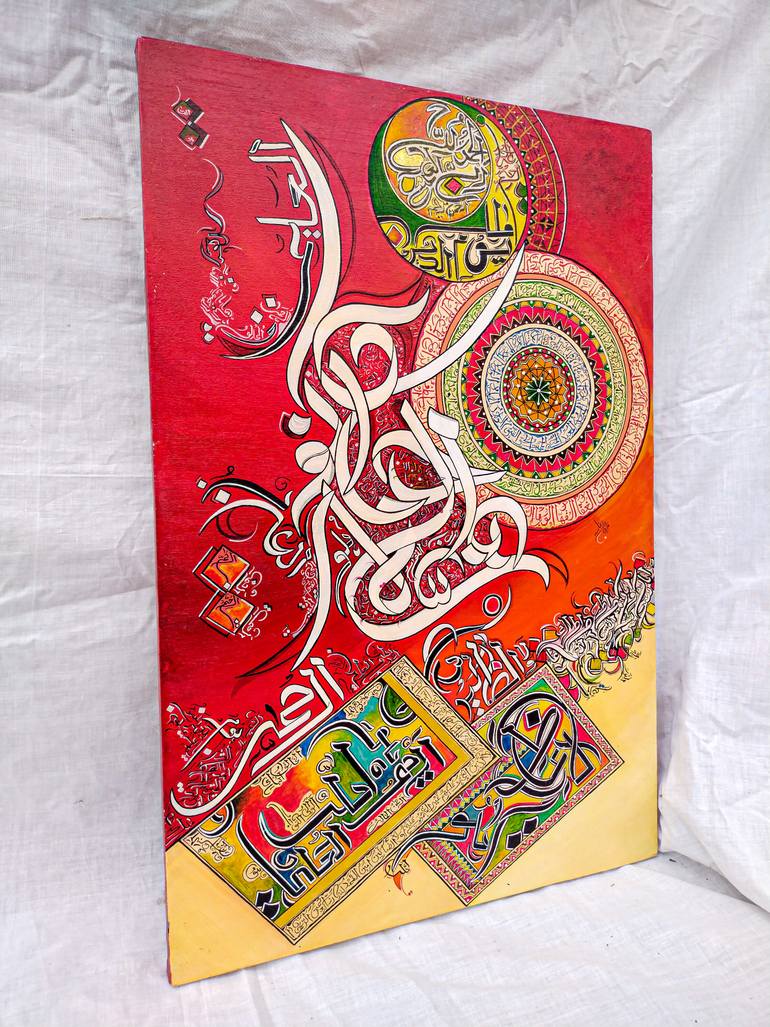 Original Modernism Calligraphy Painting by Arshi Rana