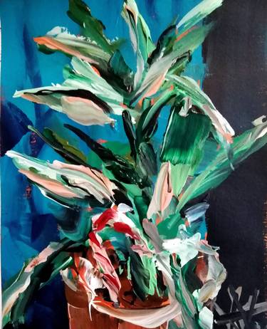 Original Abstract Botanic Paintings by Andrea Alberici