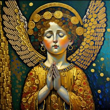 Original Art Deco Religion Paintings by J Moore