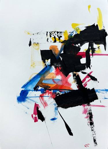 Original Abstract Expressionism Abstract Mixed Media by Olena Spiridonova
