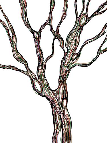 Original Expressionism Tree Drawings by Olena Spiridonova