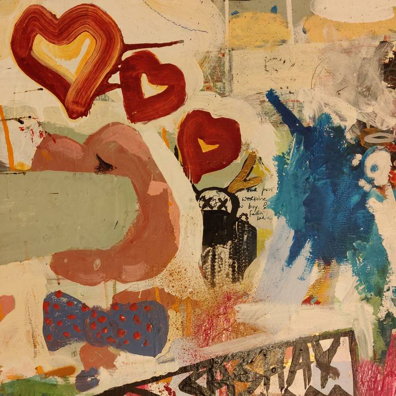 Original Abstract Expressionism Abstract Painting by Lefty Fitzroy 