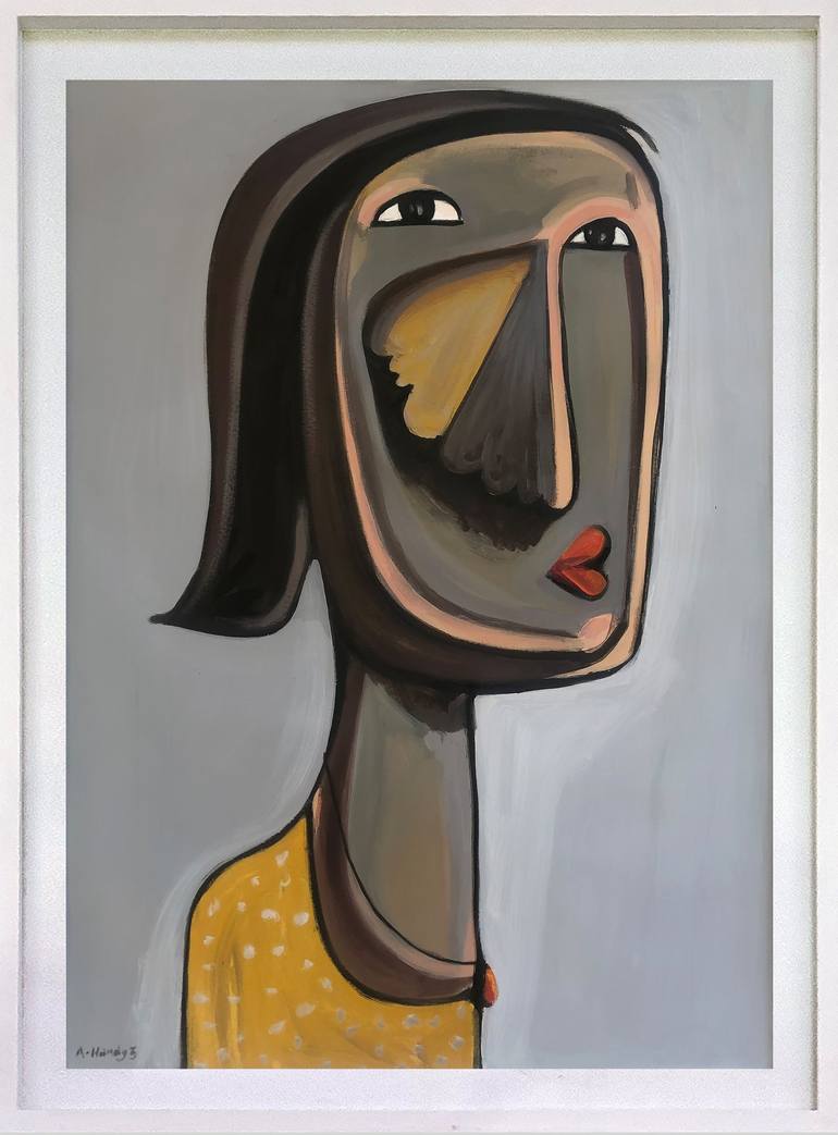 Original Abstract Expressionism Women Paintings by Ahmed Mohammed Ag