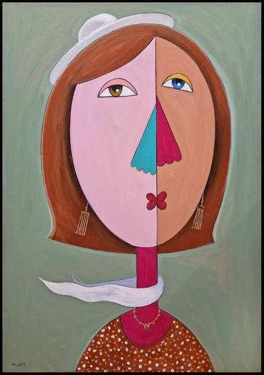 Original Abstract Expressionism Love Painting by Ahmed Mohammed Ag