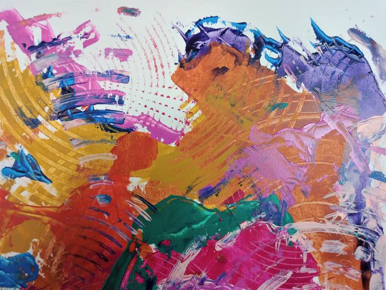 Original Abstract Expressionism Abstract Painting by Carpales Carlos Pagola Morales