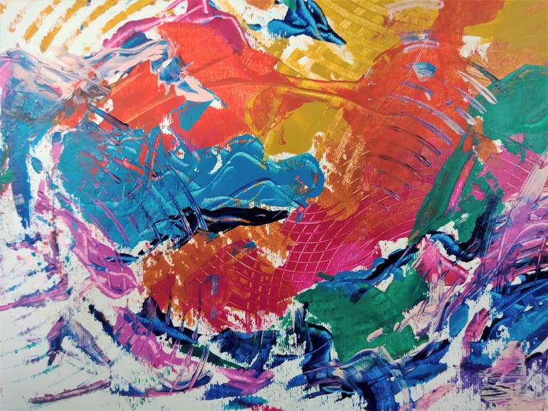Original Abstract Expressionism Abstract Painting by Carpales Carlos Pagola Morales