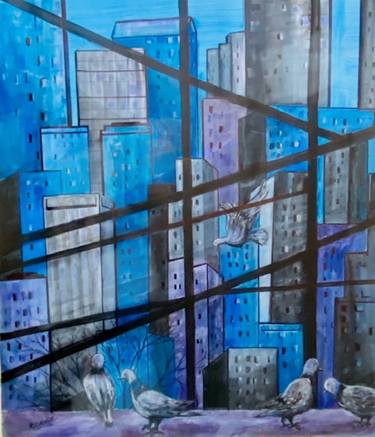 Original Realism Cities Paintings by PHEBE DEFINE COSENTINO