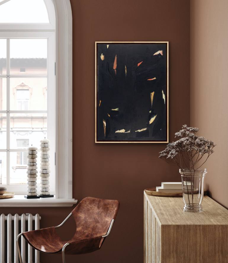 Original Abstract Expressionism Abstract Painting by Lenka Daviesova