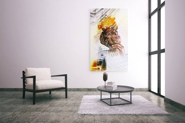 Original Abstract People Mixed Media by Hopper Vision