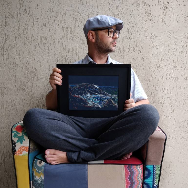 Original Expressionism Beach Drawing by André Tietzmann O Camarão