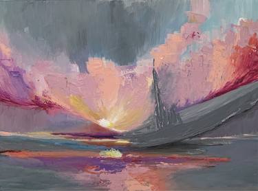 Print of Impressionism Ship Paintings by Marta Dorozhivska