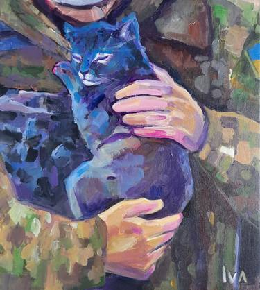 Print of Expressionism Cats Paintings by Iva Art