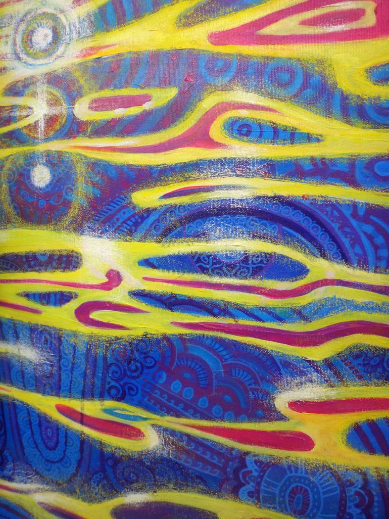 Original Abstract Expressionism Outer Space Painting by Iva Art