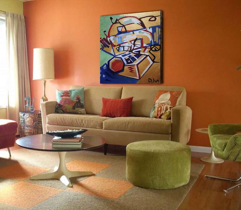 Original Abstract Expressionism Abstract Painting by Iva Art