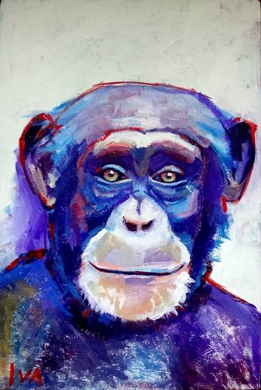 Original Expressionism Animal Paintings by Iva Art