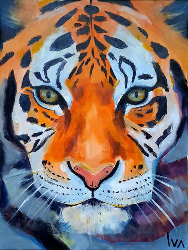Original Expressionism Animal Paintings by Iva Art