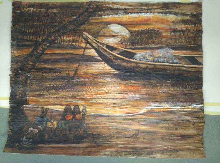 Original Realism Landscape Painting by Newman Amoyaw
