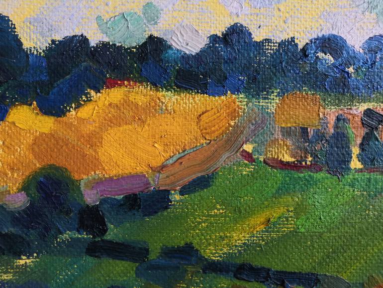 Original Impressionism Landscape Painting by Marina Pozhidaeva