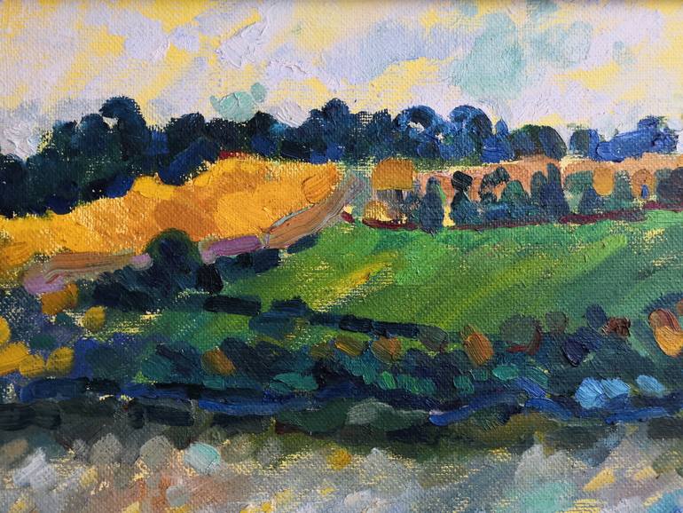 Original Impressionism Landscape Painting by Marina Pozhidaeva