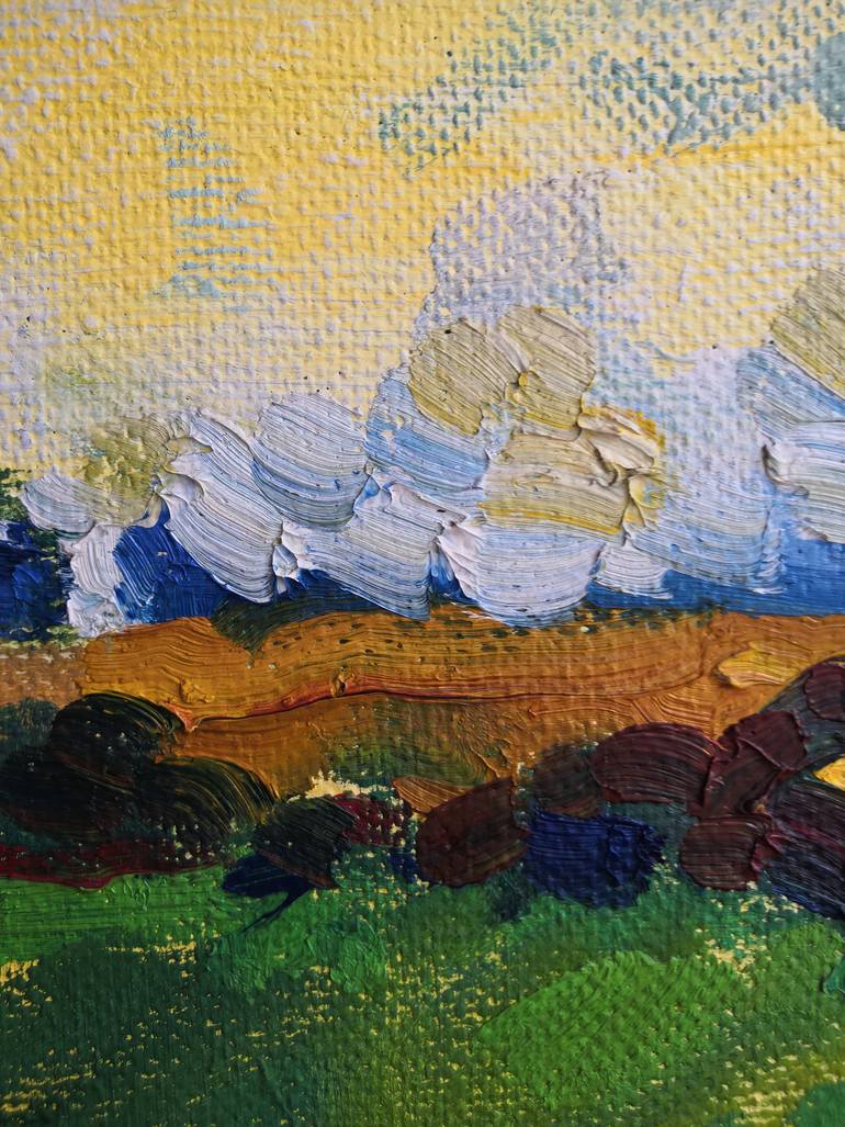 Original Impressionism Landscape Painting by Marina Pozhidaeva