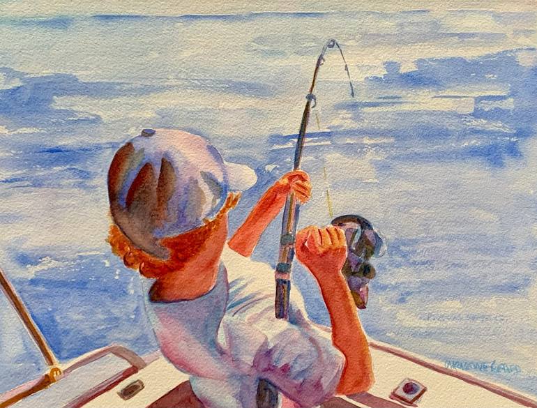 Deep Sea Fishing Painting by Christine Beard