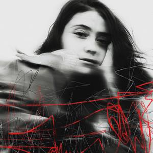 ABSTRACT ART FACE FRAMED #066