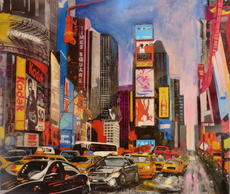 City Chaos Painting by Ray Jones | Saatchi Art