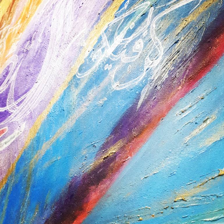 Original Abstract Expressionism Calligraphy Painting by Syeda Aaska Ejaz