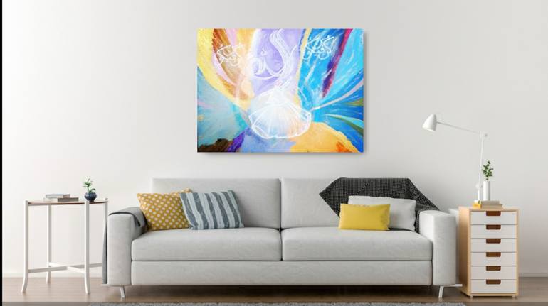 Original Abstract Expressionism Calligraphy Painting by Syeda Aaska Ejaz