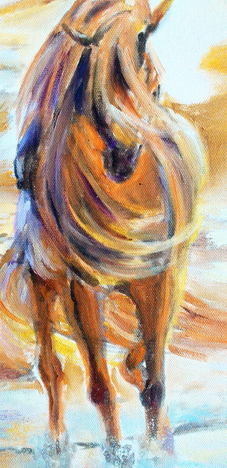 Original Expressionism Animal Painting by Olga Vedyagina