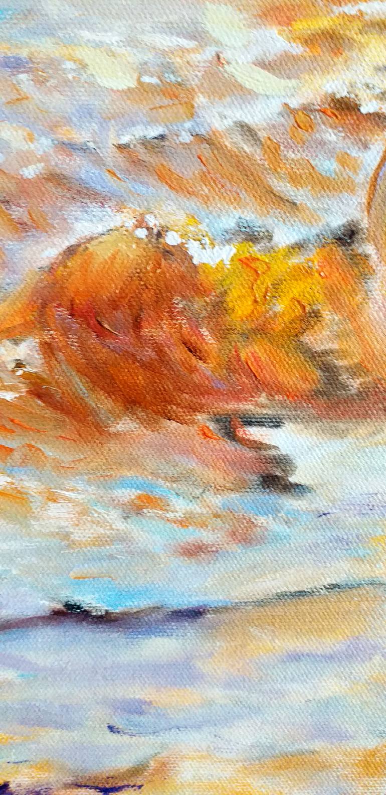 Original Expressionism Animal Painting by Olga Vedyagina