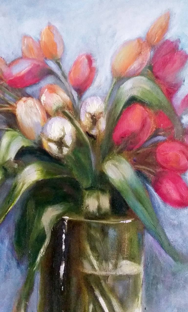 Original Floral Painting by Olga Vedyagina