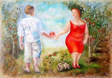 Original Fine Art Love Paintings by Olga Vedyagina