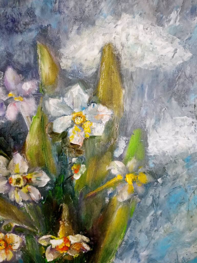 Original Figurative Floral Painting by Olga Vedyagina