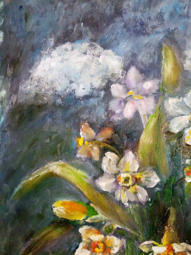 Original Figurative Floral Painting by Olga Vedyagina