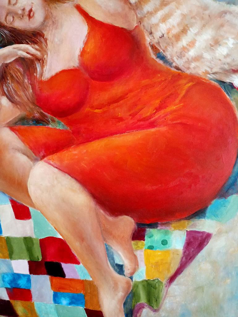 Original Symbolism Women Painting by Olga Vedyagina