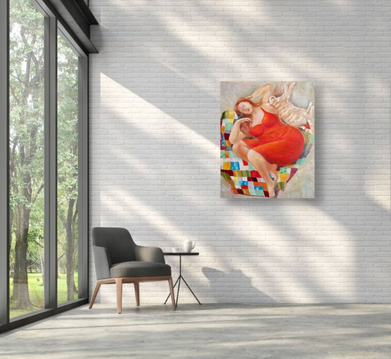 Original Symbolism Women Painting by Olga Vedyagina