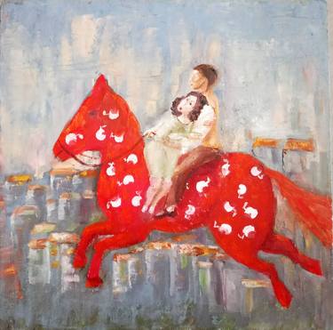Original Symbolism Love Painting by Olga Vedyagina