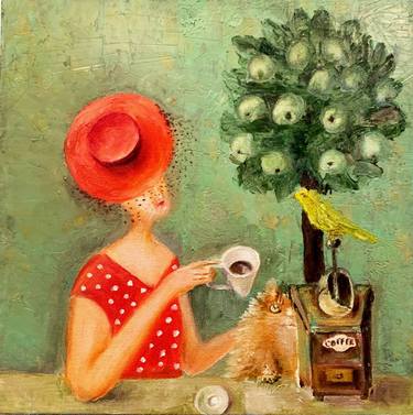 Original Illustration People Painting by Olga Vedyagina
