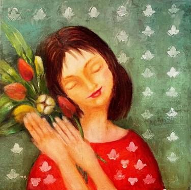 Original Illustration Love Painting by Olga Vedyagina