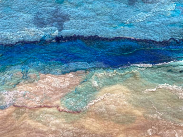 Original Impressionism Beach Painting by Claire Wyldbore