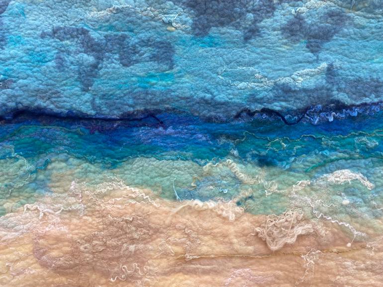 Original Impressionism Beach Painting by Claire Wyldbore