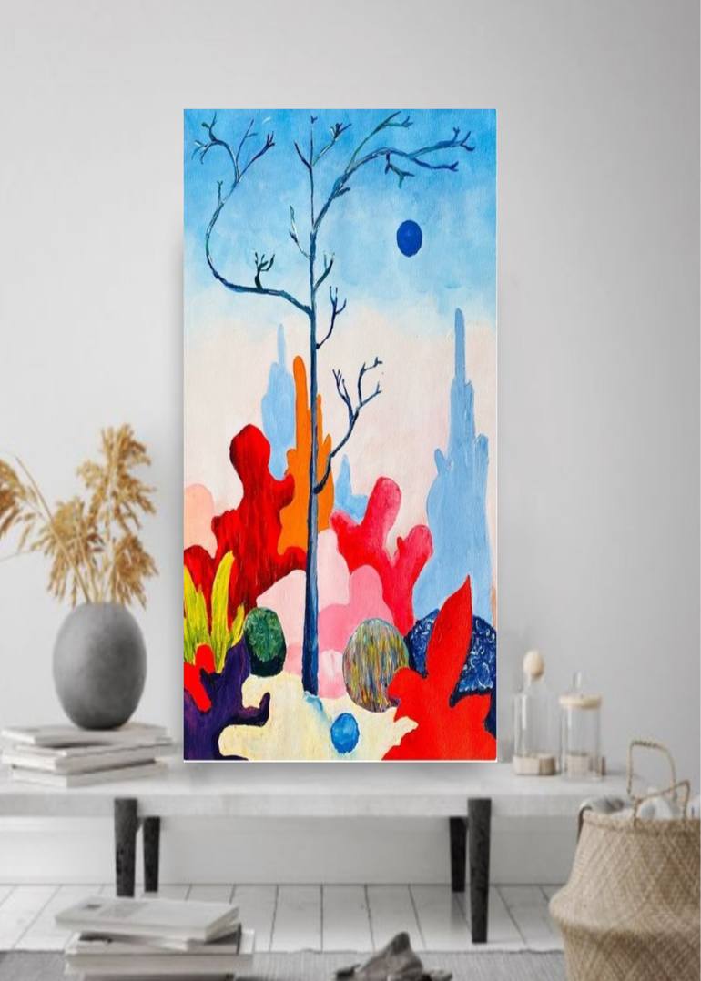 Original Abstract Expressionism Abstract Painting by Zobia Kulsoom