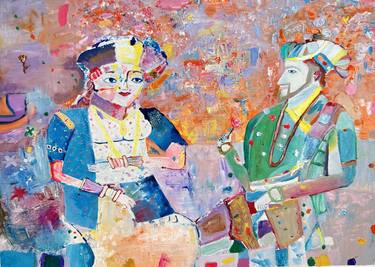Original Abstract Expressionism Abstract Painting by Zobia Kulsoom