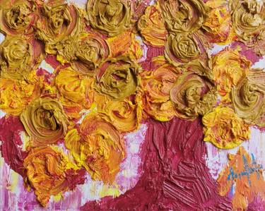 Original Abstract Floral Paintings by Jairo Acosta