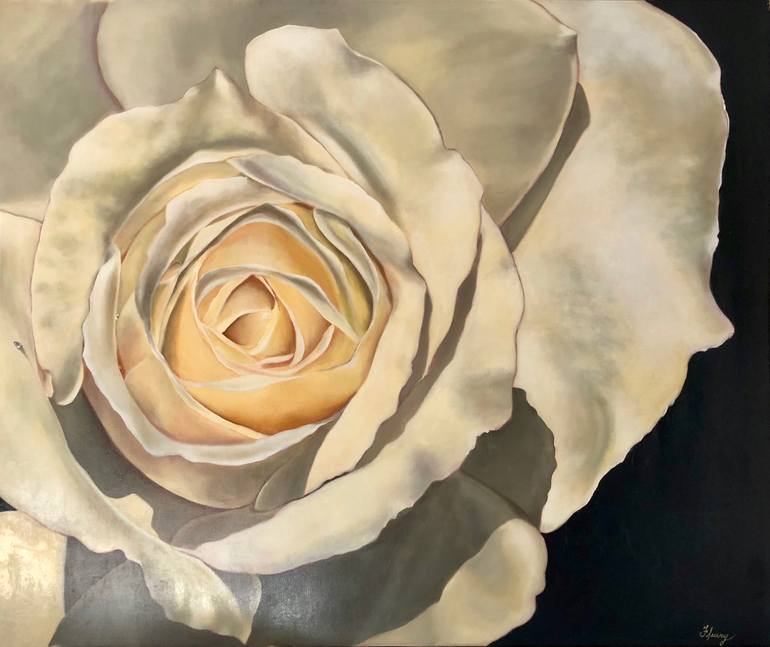 Original Figurative Floral Painting by Helene Fleury