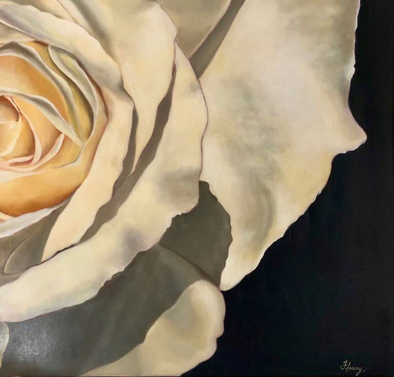 Original Figurative Floral Painting by Helene Fleury