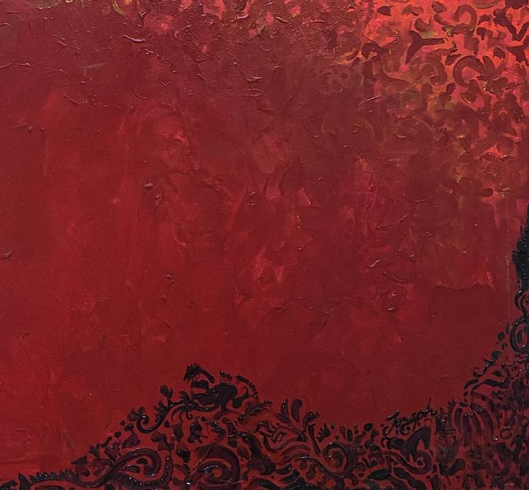 Original Art Nouveau Abstract Painting by Joseph Abdallah